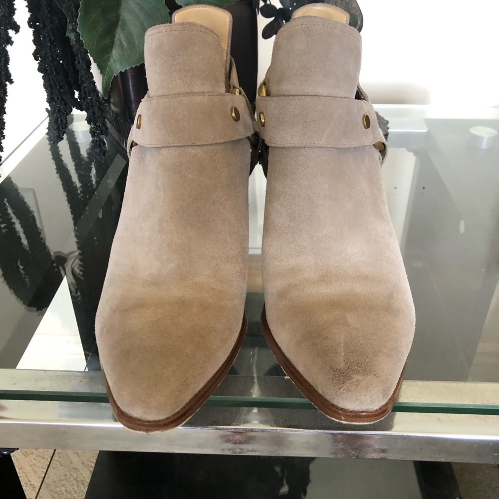 Michael Kors Tan Pamela Ankle Booties with Chunky Heel - Picture 4 of 12